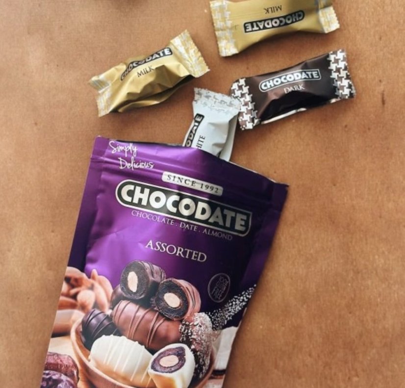 dubajské čokodatle s mandľami - mix čokolád, 90 G – Obrázok 3